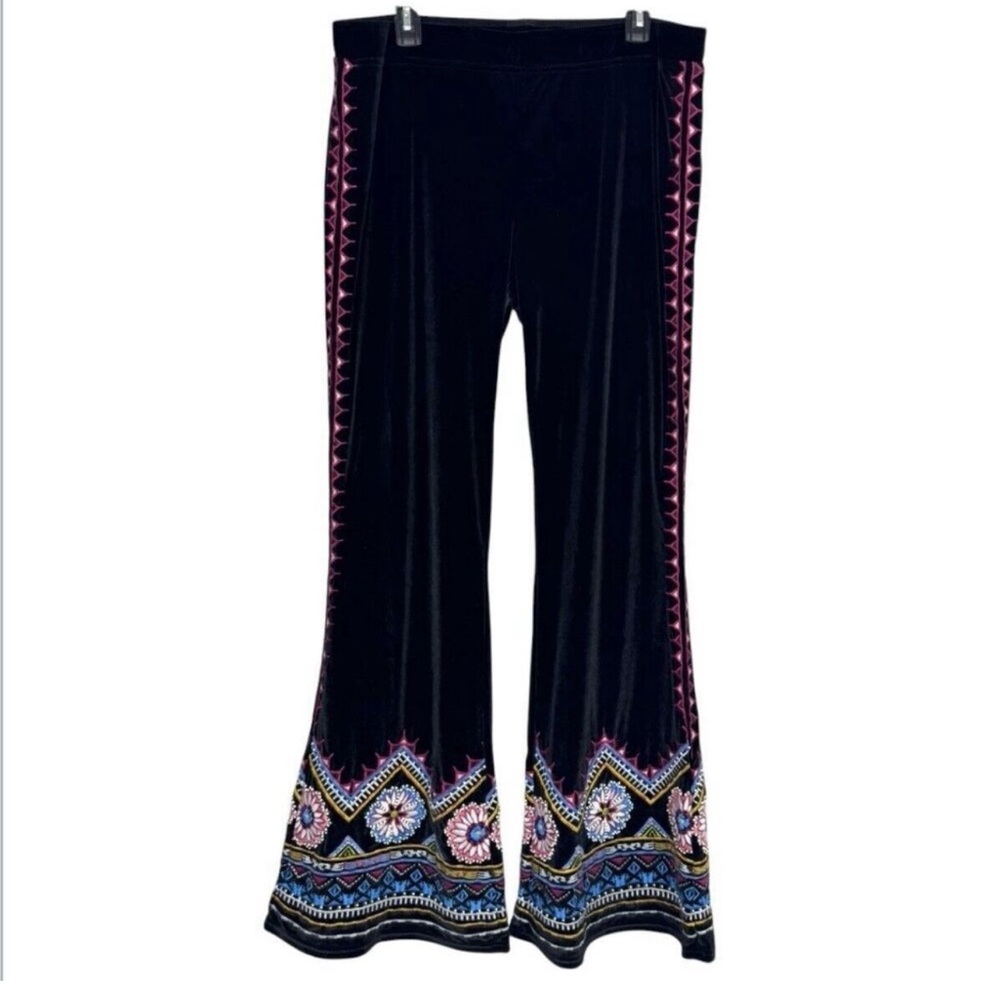 Double D Ranch Black and Pink Flared Pants